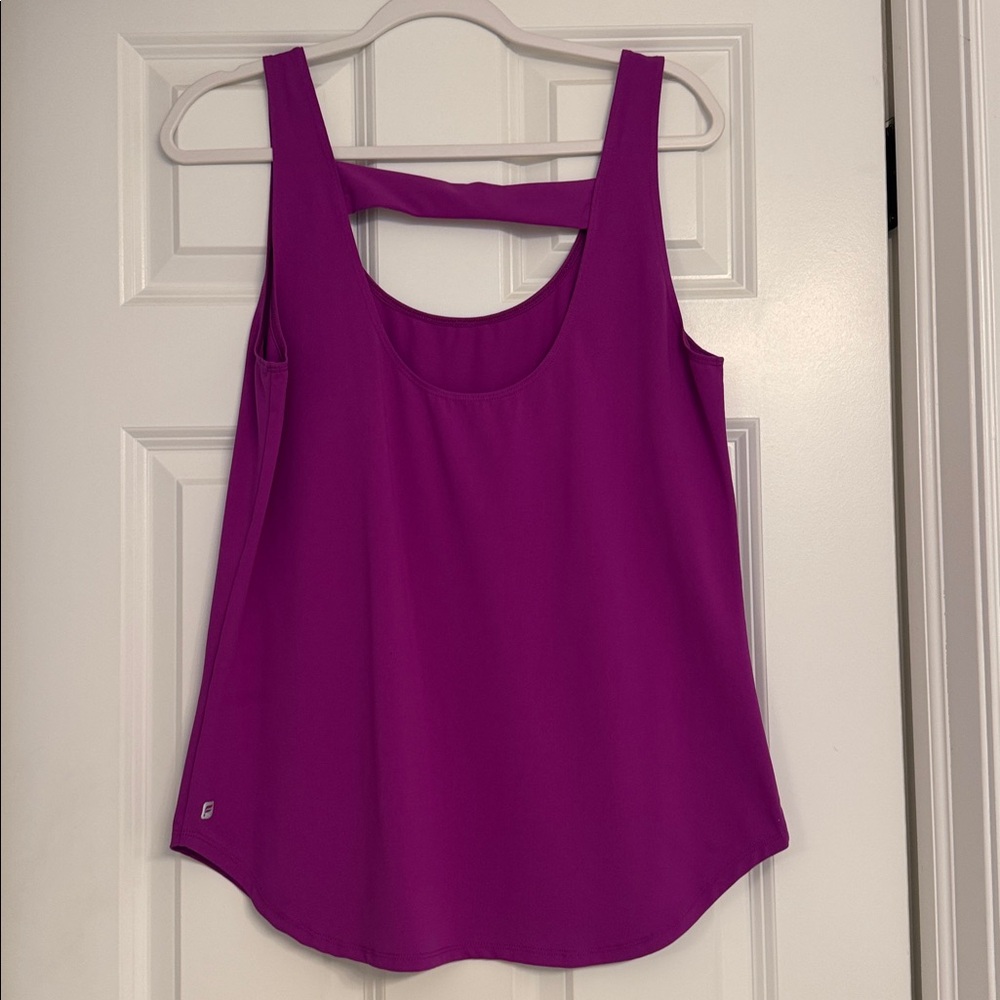 Fabletics Purple Open-Back Tank Top - Picture 3 of 5